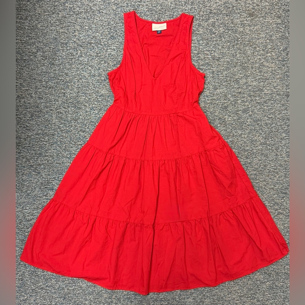 Universal Thread Cherry Red Tiered Sleeveless Max… - image 2